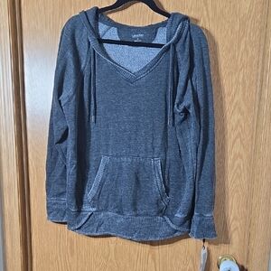 Calvin Klein Charcoal V-Neck Hoodie